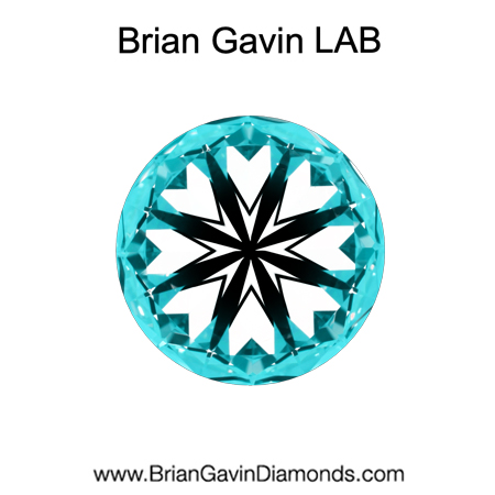 2.093 E VS1 Brian Gavin Premium Lab Grown Round Diamond hearts