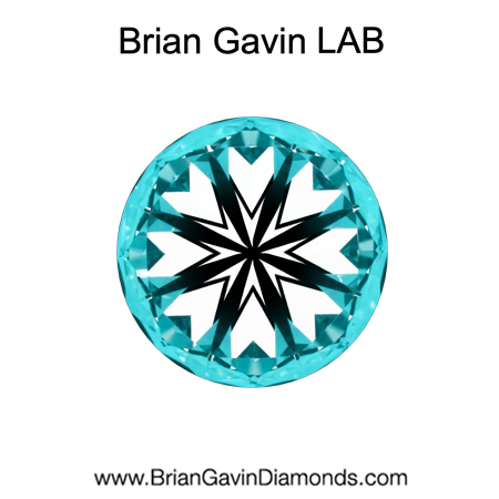 2.186 D VVS1 Brian Gavin Premium Lab Grown Round Diamond hearts