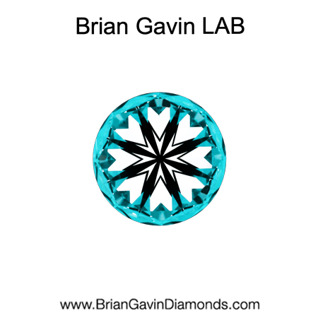 0.575 E VVS2  Brian Gavin Premium Lab Grown Round Diamond hearts