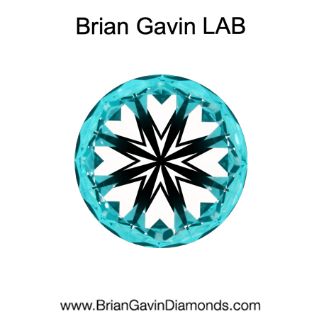 2.197 E VVS2 Brian Gavin Premium Lab Grown Round Diamond hearts