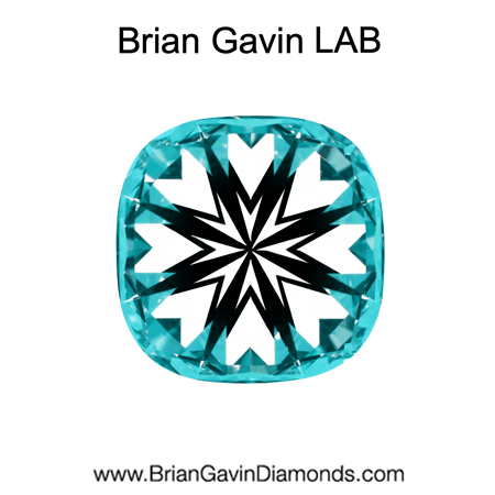 4.126 F VS1 Brian Gavin Premium Lab Grown Cushion Diamond hearts