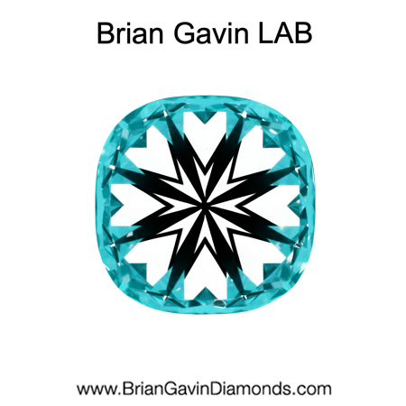 1.862 F VS1 Brian Gavin Premium Lab Grown Cushion Diamond hearts