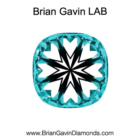 2.507 D VS1 Brian Gavin Premium Lab Grown Cushion Diamond hearts