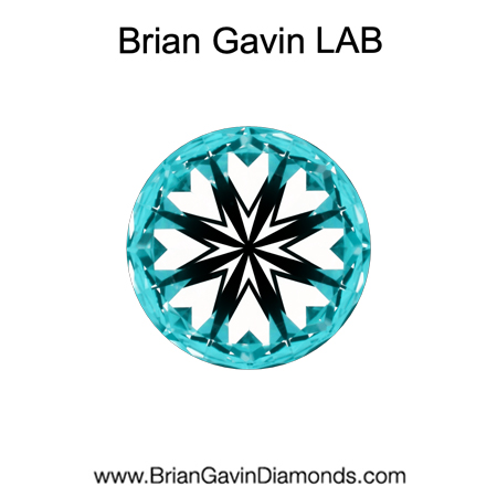0.81 D VVS2 Brian Gavin Premium Lab Grown Round Diamond hearts