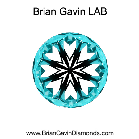 2.43 D VVS1 Brian Gavin Premium Lab Grown Round Diamond hearts