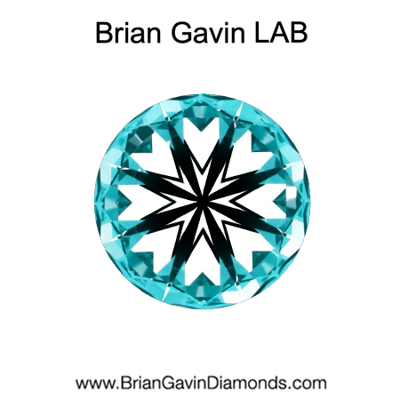 1.128 D VVS1 Brian Gavin Premium Lab Grown Round Diamond hearts