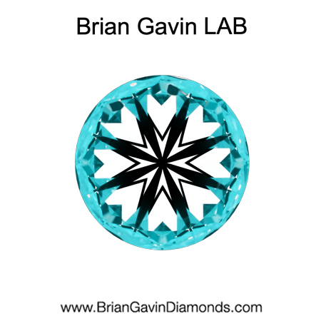 1.281 D VVS1 Brian Gavin Premium Lab Grown Round Diamond hearts