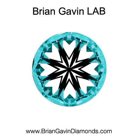 1.378 E VS1 Brian Gavin Premium Lab Grown Round Diamond hearts