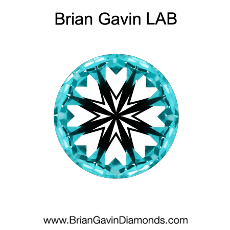 1.296 E VS2 Brian Gavin Premium Lab Grown Round Diamond hearts