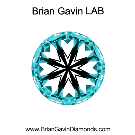 1.456 D VVS1 Brian Gavin Premium Lab Grown Round Diamond hearts