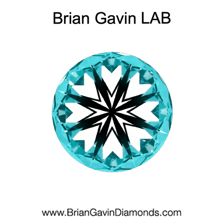 1.487 D VVS1 Brian Gavin Premium Lab Grown Round Diamond hearts