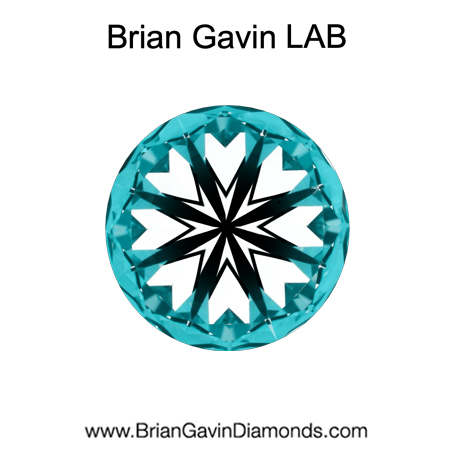 1.441 F VVS2 Brian Gavin Premium Lab Grown Round Diamond hearts