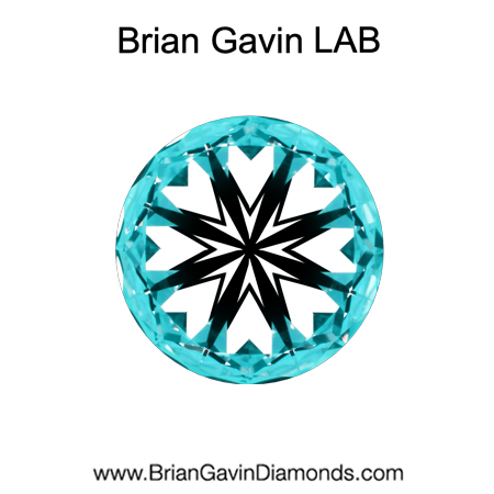 1.737 E VVS1 Brian Gavin Premium Lab Grown Round Diamond hearts