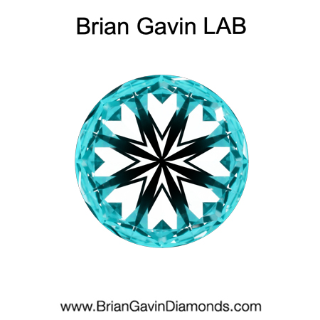 1.913 E VVS2 Brian Gavin Premium Lab Grown Round Diamond hearts