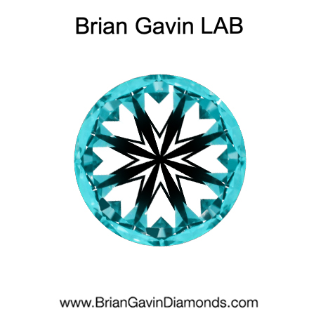 1.654 E VVS2 Brian Gavin Premium Lab Grown Round Diamond hearts