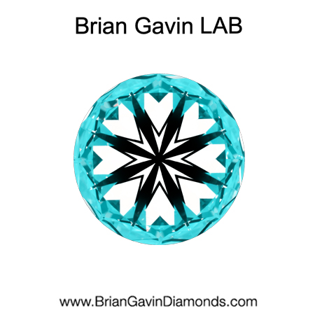 3.407 E VVS2 Brian Gavin Premium Lab Grown Round Diamond hearts