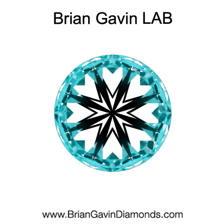 0.903 E VS1 Brian Gavin Premium Lab Grown Round Diamond hearts