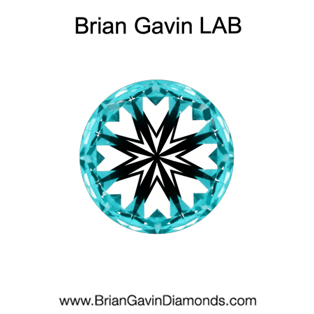 0.896 D VVS2 Brian Gavin Premium Lab Grown Round Diamond hearts