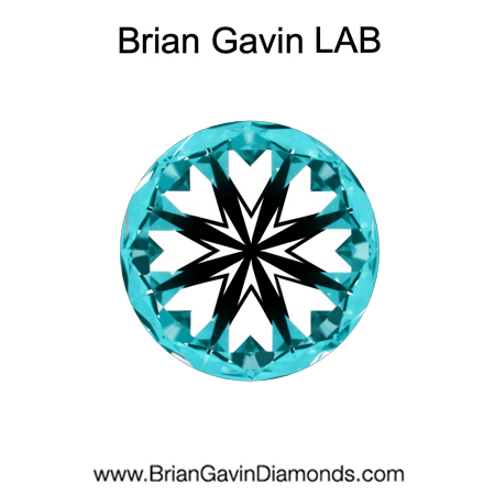 0.945 D VVS2 Brian Gavin Premium Lab Grown Round Diamond hearts