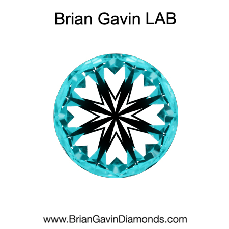 1.533 D SI1 Brian Gavin Premium Lab Grown Round Diamond hearts