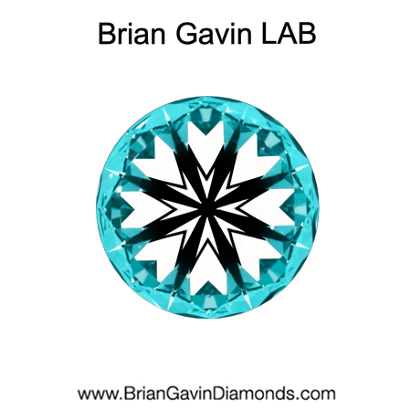 3.08 D VS1 Brian Gavin Premium Lab Grown Round Diamond hearts