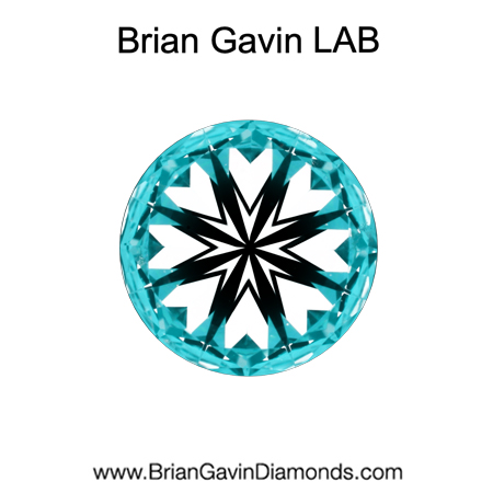 0.966 D SI1 Brian Gavin Premium Lab Grown Round Diamond hearts