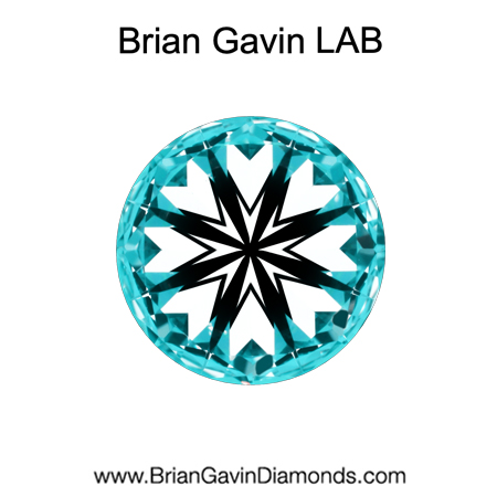 1.631 D VVS2 Brian Gavin Premium Lab Grown Round Diamond hearts