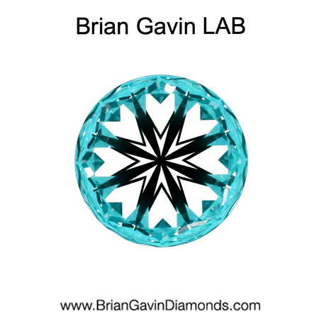 1.501 D VS1 Brian Gavin Premium Lab Grown Round Diamond hearts