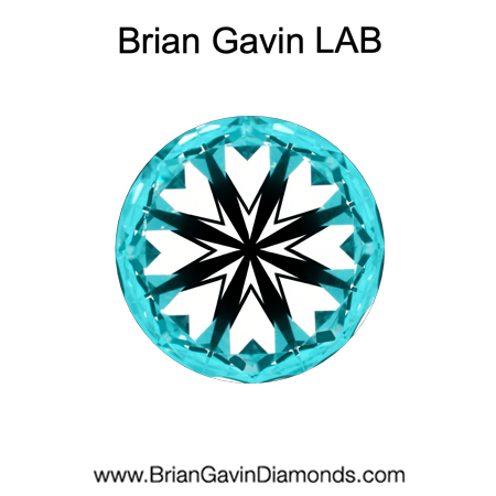 1.544 E VS2 Brian Gavin Premium Lab Grown Round Diamond hearts