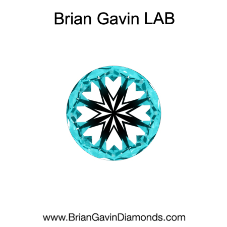 0.567 D VS1 Brian Gavin Premium Lab Grown Round Diamond hearts
