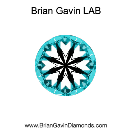 0.764 D VS1 Brian Gavin Premium Lab Grown Round Diamond hearts