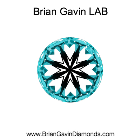 0.762 E VS1 Brian Gavin Premium Lab Grown Round Diamond hearts