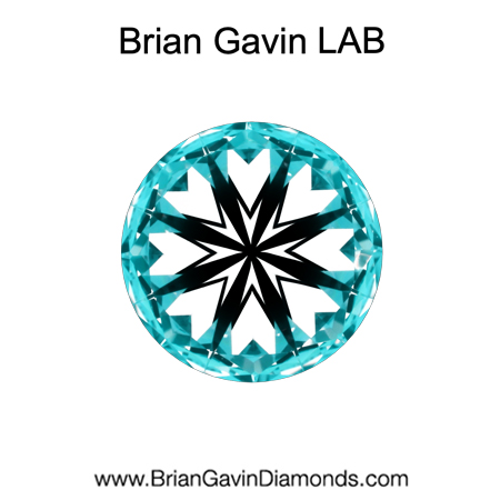 0.992 E VVS2 Brian Gavin Premium Lab Grown Round Diamond hearts