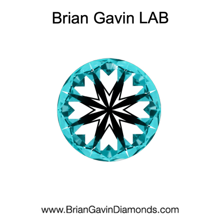 0.72 D VVS1 Brian Gavin Premium Lab Grown Round Diamond hearts