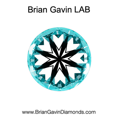 2.536 F VVS2 Brian Gavin Premium Lab Grown Round Diamond hearts