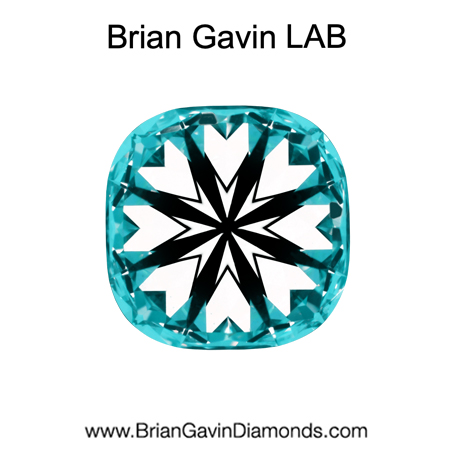 3.016 E VS1 Brian Gavin Premium Lab Grown Cushion Diamond hearts