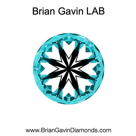0.992 E VVS2 Brian Gavin Premium Lab Grown Round Diamond hearts