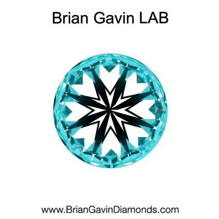 0.982 D VVS2 Brian Gavin Premium Lab Grown Round Diamond hearts