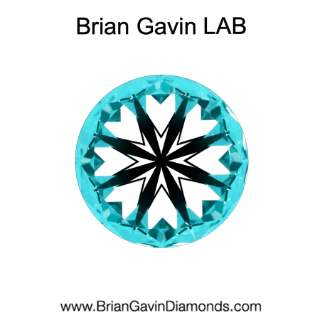 1.044 D VS1 Brian Gavin Premium Lab Grown Round Diamond hearts