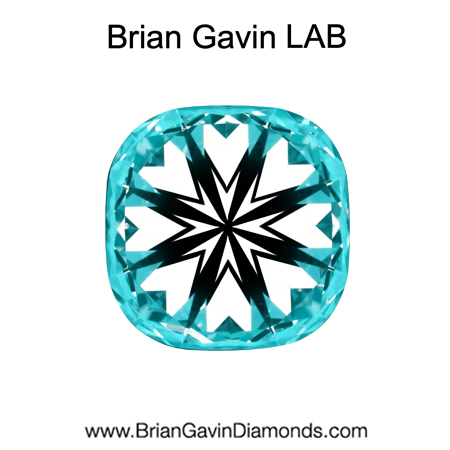 1.813 E VVS2 Brian Gavin Premium Lab Grown Cushion Diamond hearts