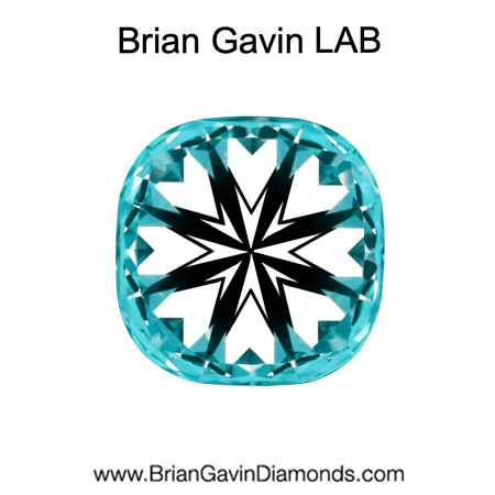 1.163 E VS1 Brian Gavin Premium Lab Grown Cushion Diamond hearts