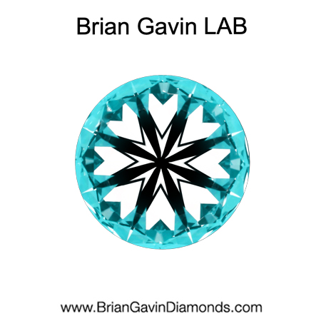 1.202 D VS1 Brian Gavin Premium Lab Grown Round Round Diamond hearts