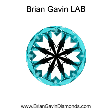 1.078 D VVS2 Brian Gavin Premium Lab Grown Round Round Diamond hearts