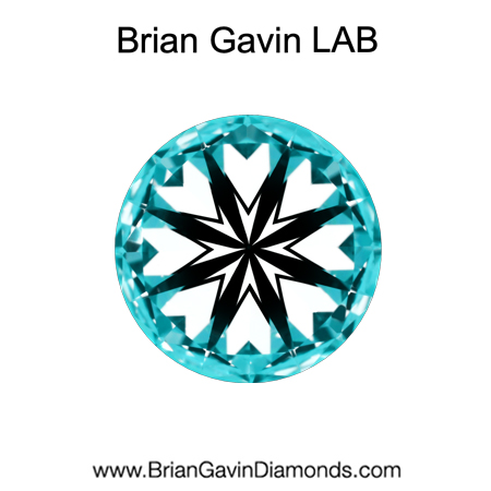 3.221 D VVS2 Brian Gavin Premium Lab Grown Round Round Diamond hearts