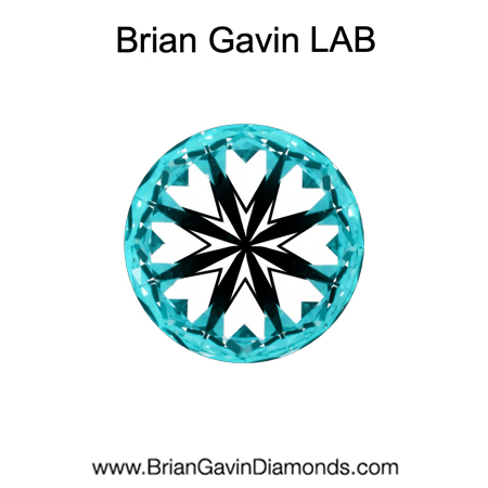 0.874 D VS1 Brian Gavin Premium Lab Grown Round Round Diamond hearts