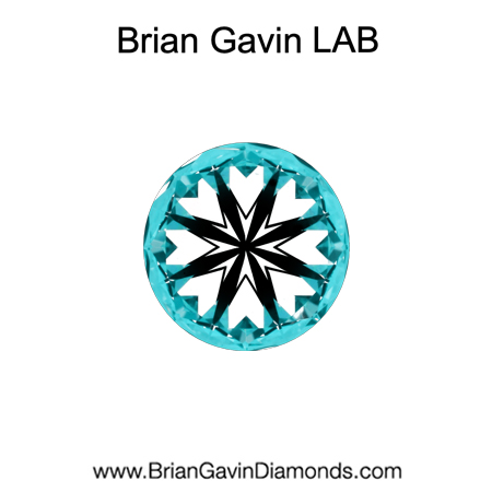 0.598 D VS1 Brian Gavin Premium Lab Grown Round Round Diamond hearts