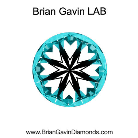 2.83 D VS2 Brian Gavin Premium Lab Grown Round Round Diamond hearts