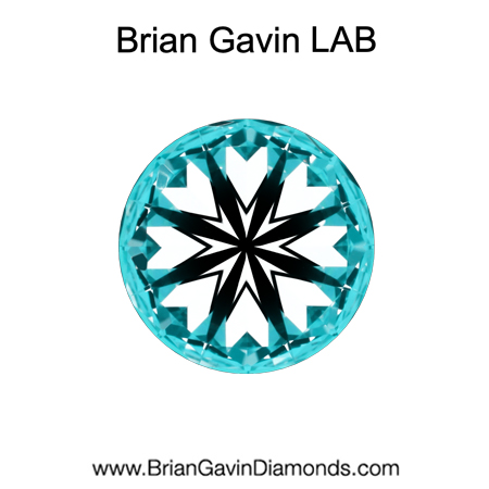 0.906 E VS1 Brian Gavin Premium Lab Grown Round Round Diamond hearts