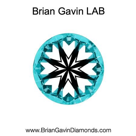 0.941 D VS1 Brian Gavin Premium Lab Grown Round Round Diamond hearts
