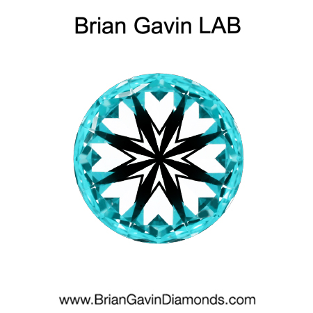 1.378 D VS2 Brian Gavin Premium Lab Grown Round Round Diamond hearts